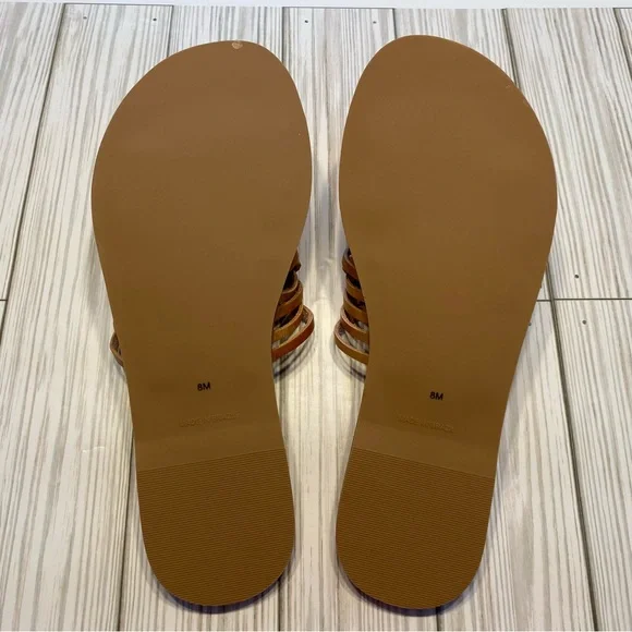 Matisse Womens Sz 8 slip on strappy sandals “Fred” leather natural NEW - Picture 8 of 8